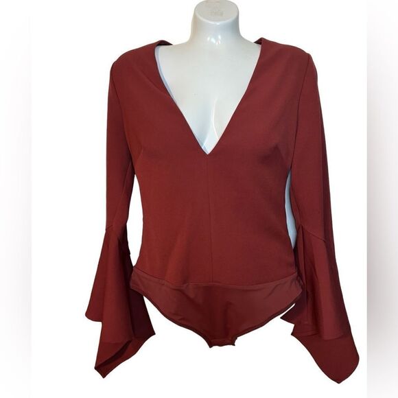 NWT Revolve Stylestalker Ayden Bell Sleeve Bodysuit - Picture 3 of 10